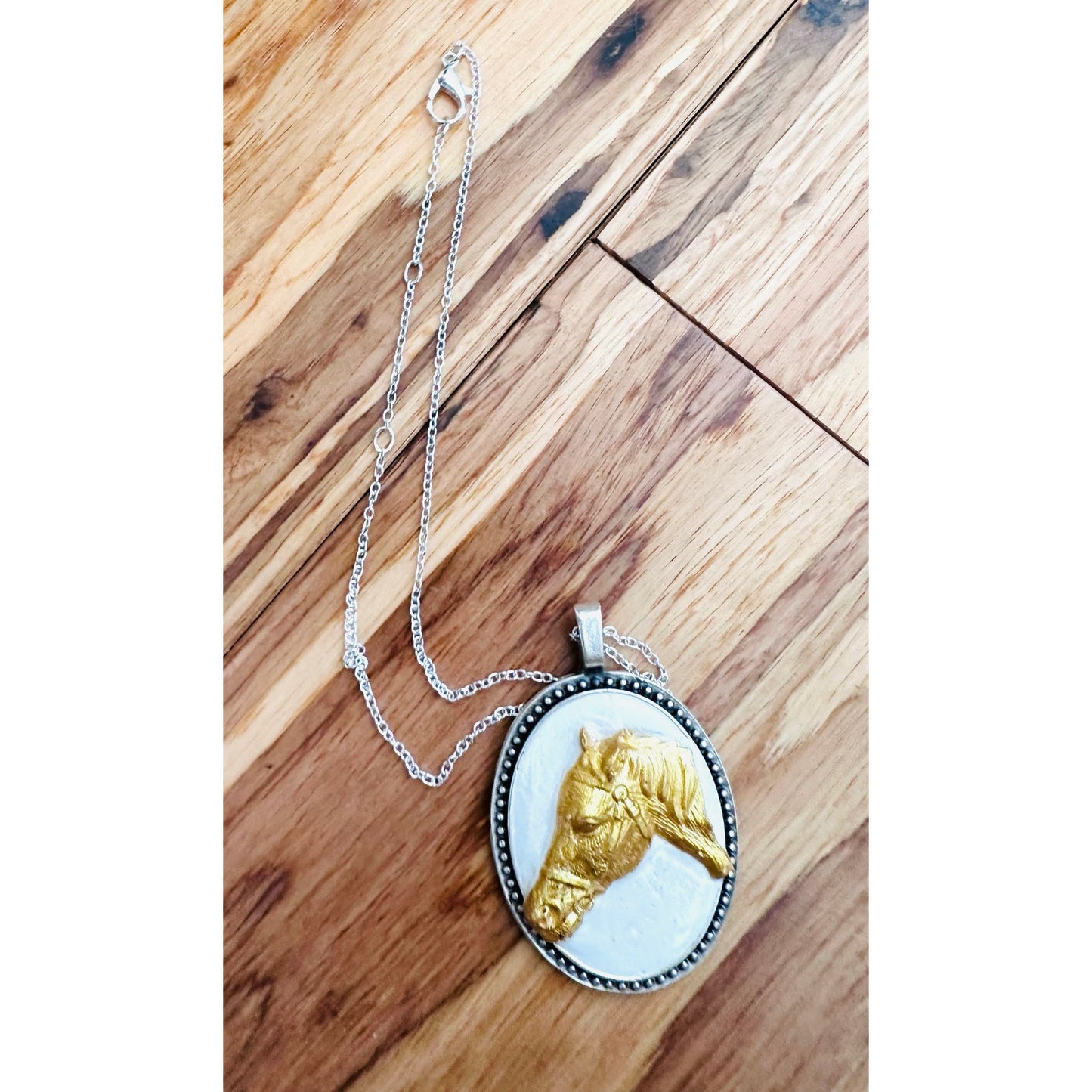 One of a Kind Gold Horse Necklace | Handcrafted in Kentucky.