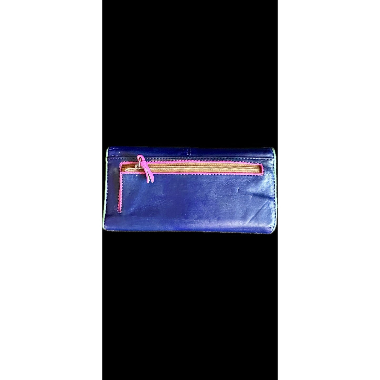 Coach tri Fold Glove Tanned Leather Wallet Upstyled With A Paint Makeover