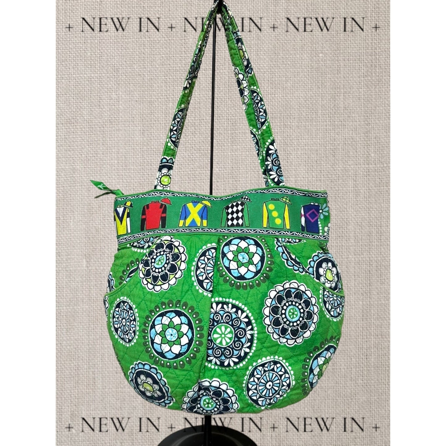 Vera Bradley upstyled with Jockey Silks motif. cotton