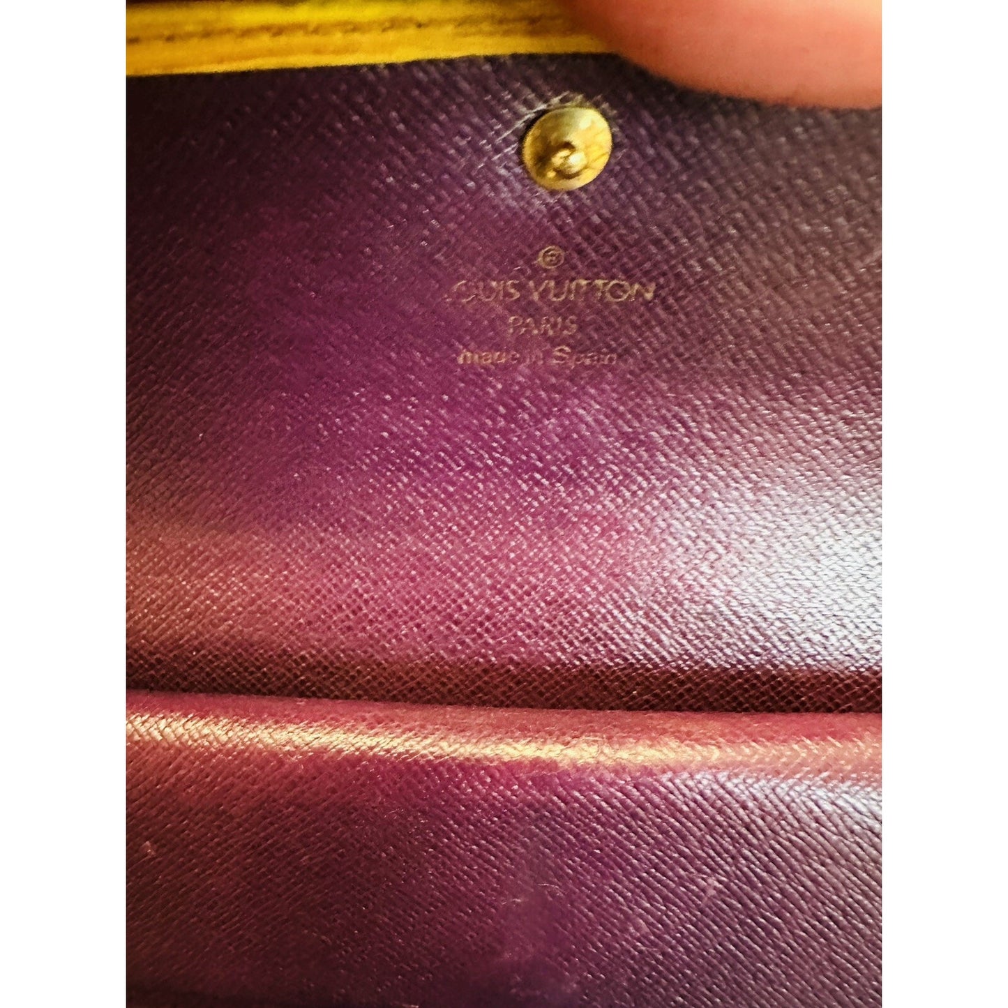 Authentic LOUIS VUITTON Epi Porte Tresor International Snap Wallet in Yellow