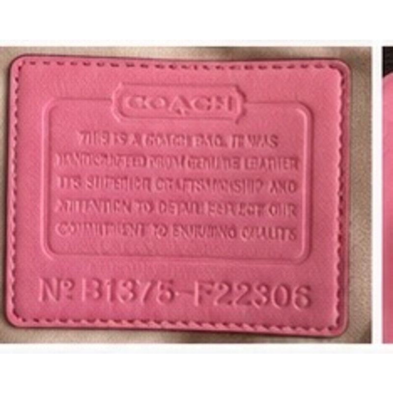 Coach Pink Soft Glove Leather Shoulder Bag F22306 Authentic Leather Purse