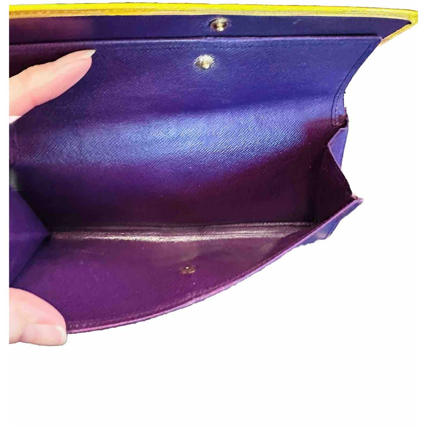 Authentic LOUIS VUITTON Epi Porte Tresor International Snap Wallet in Yellow