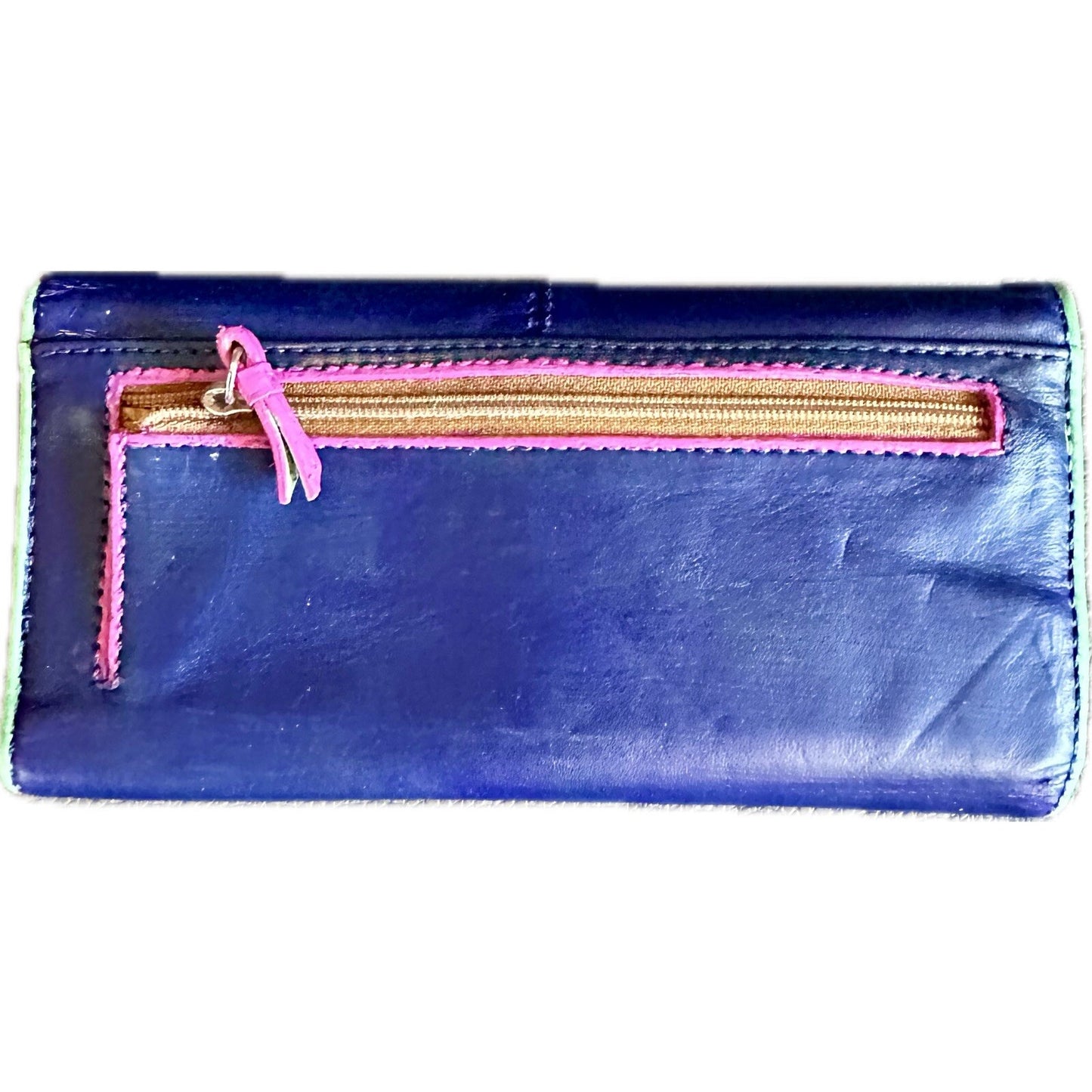 Coach tri Fold Glove Tanned Leather Wallet Upstyled With A Paint Makeover