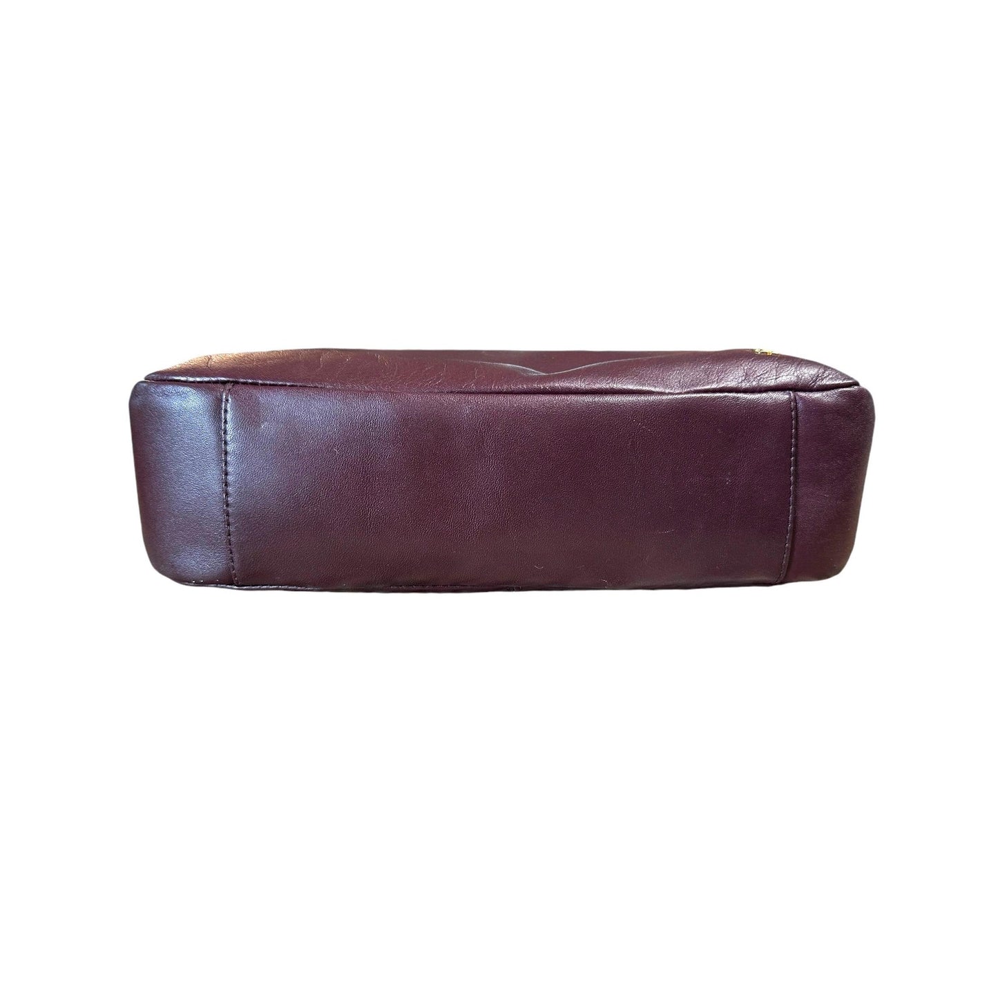Etienne Aigner supple leather baguette with gold equestrian snaffle bit onlay. EUC and Upstyled