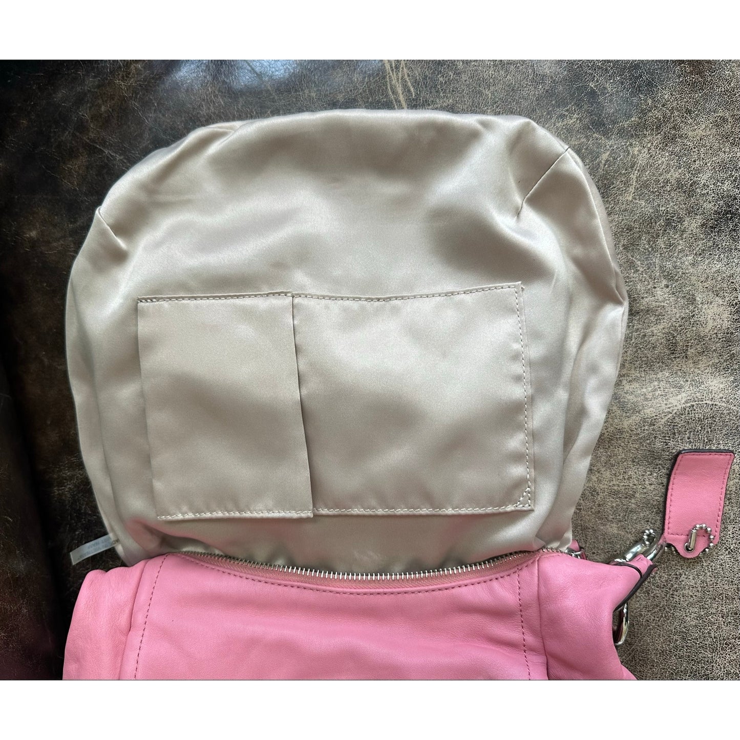 Coach Pink Soft Glove Leather Shoulder Bag F22306 Authentic Leather Purse