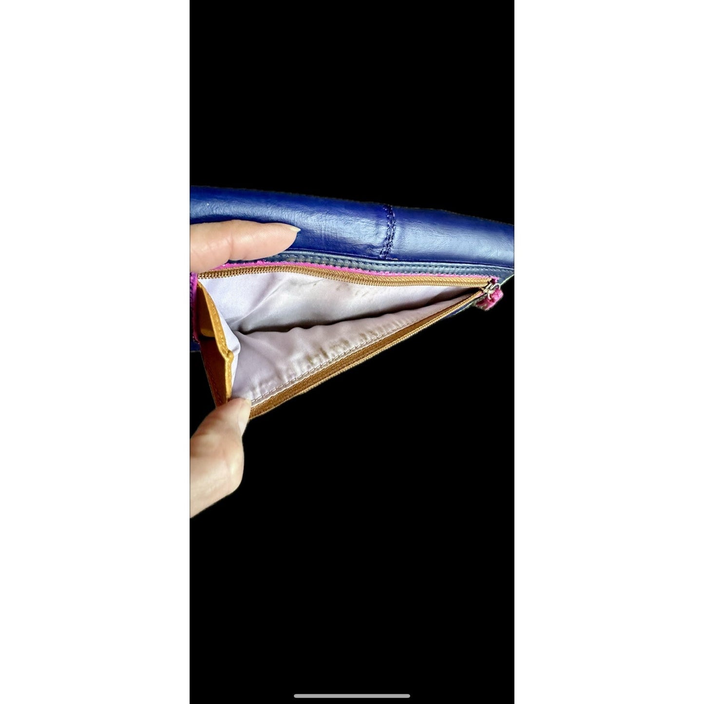 Coach tri Fold Glove Tanned Leather Wallet Upstyled With A Paint Makeover