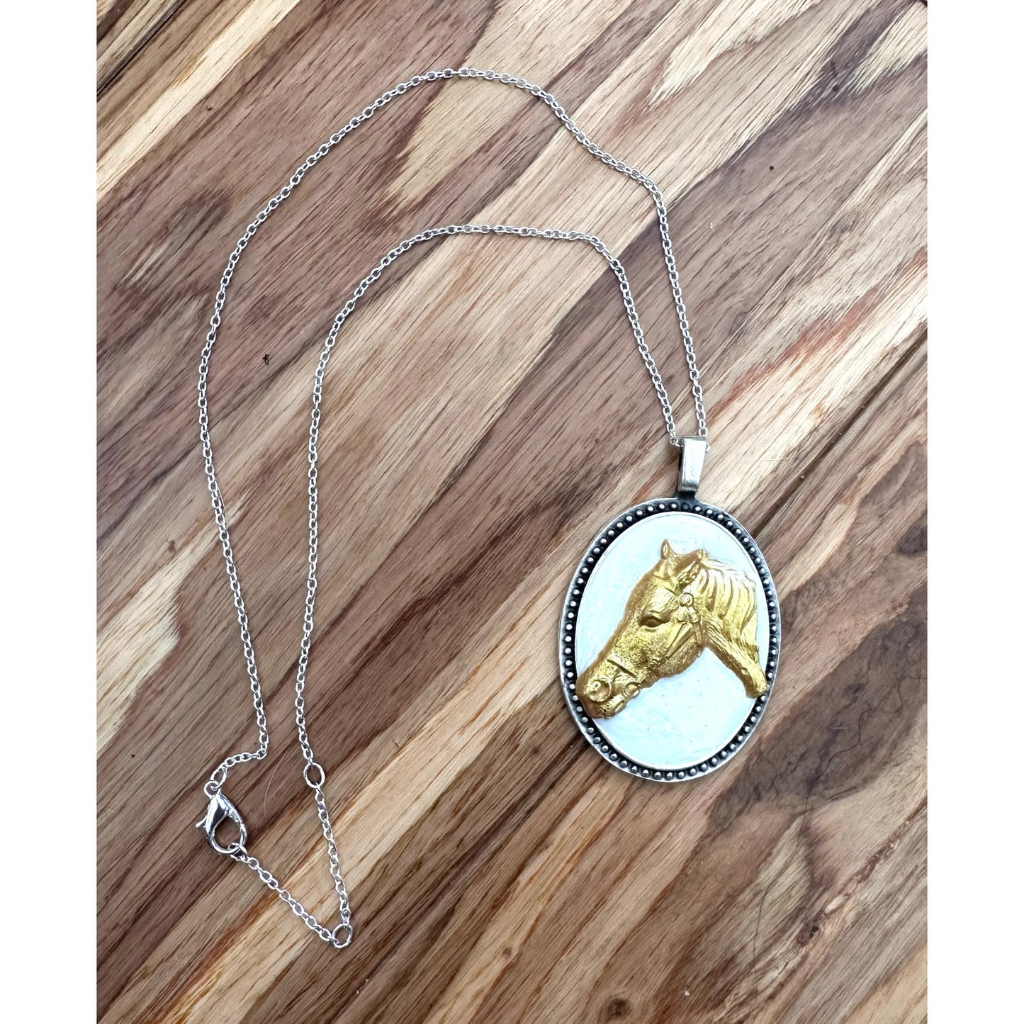 One of a Kind Gold Horse Necklace | Handcrafted in Kentucky.