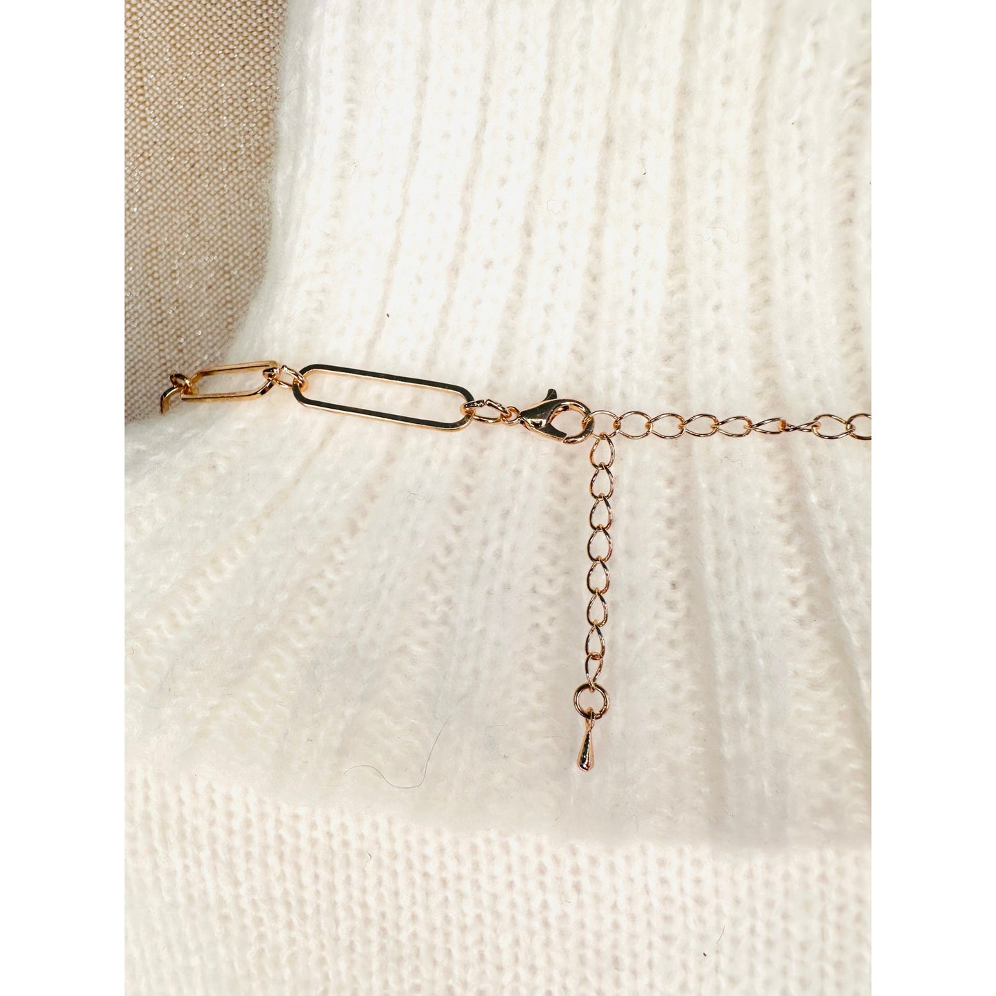 Silver and gold 22”(adjustable) equestrian boot and stirrup pendant