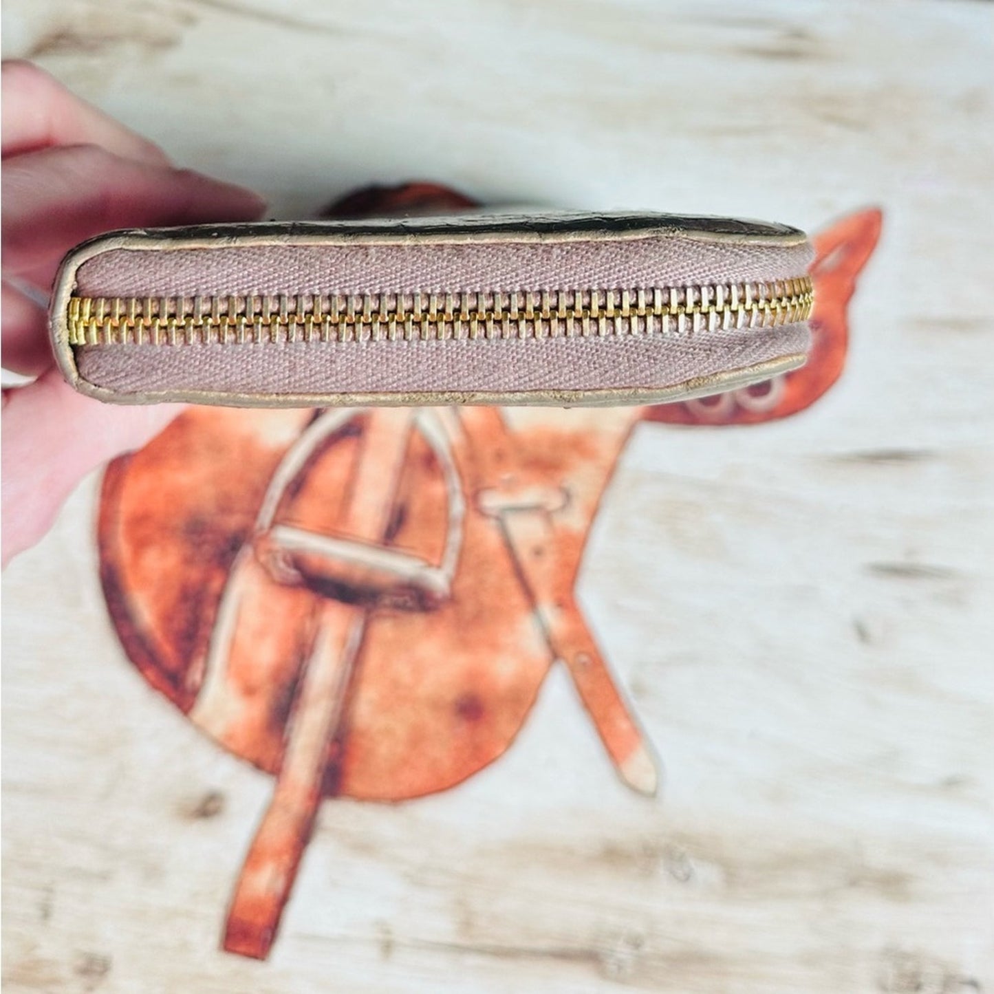Miu Miu zip around crocodile leather wallet #194