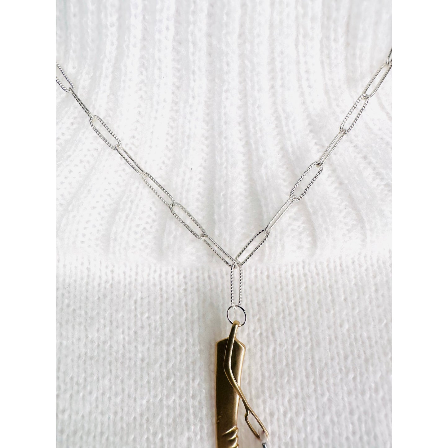 Handmade Equestrian Boot Necklace | Matte Gold & Silver | 16” Chain | Horse Lover Jewelry