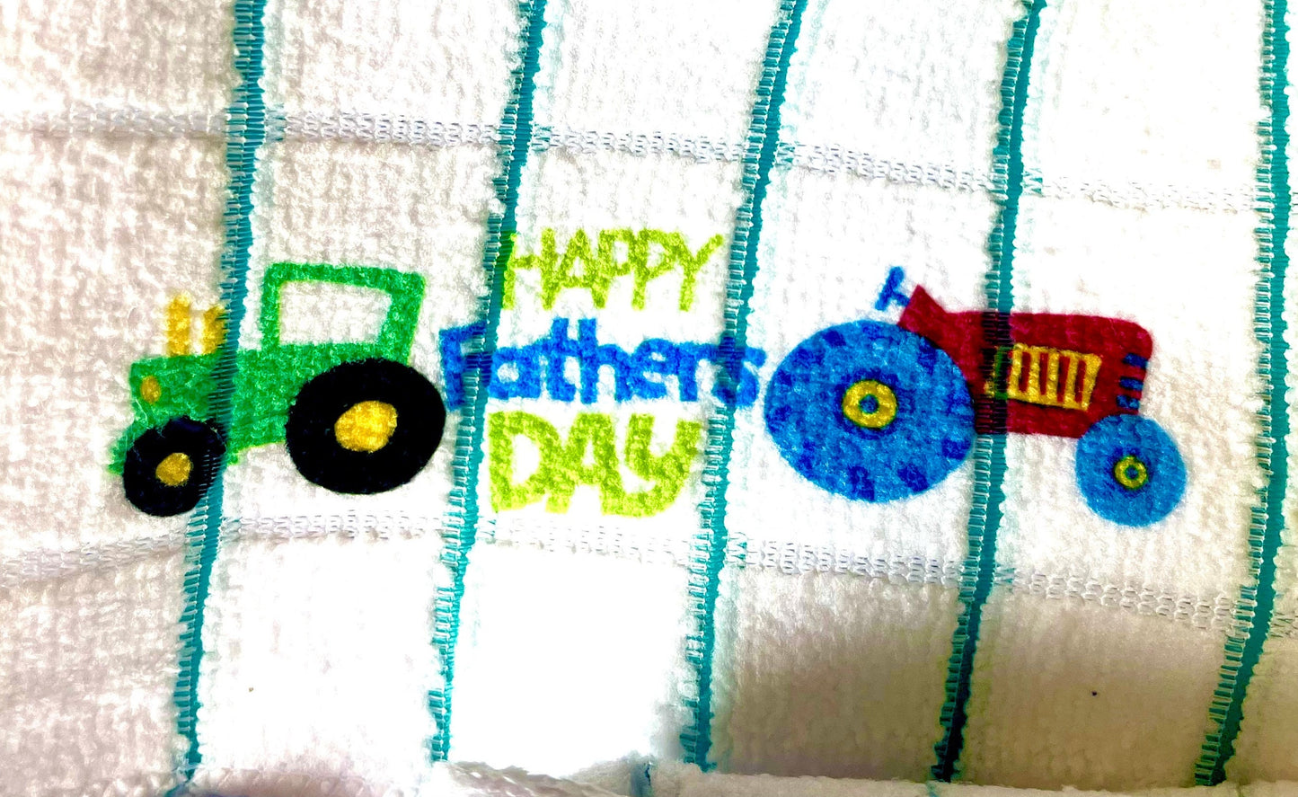 Happy Fathers Day to the best dads out there and celebrate with unique hand towels for golf, kitchen, etc