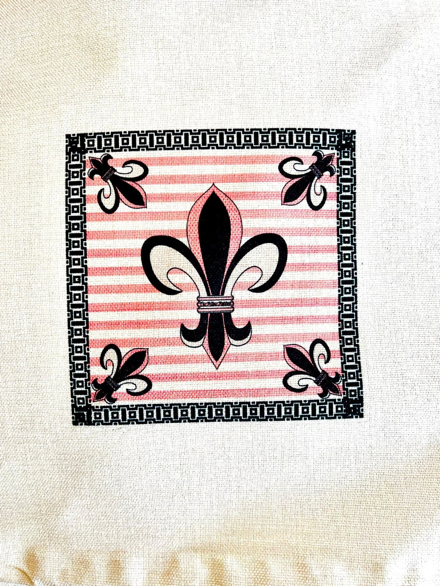 Fleur Di Lis throw pillows, pink, green, red, teal, etc