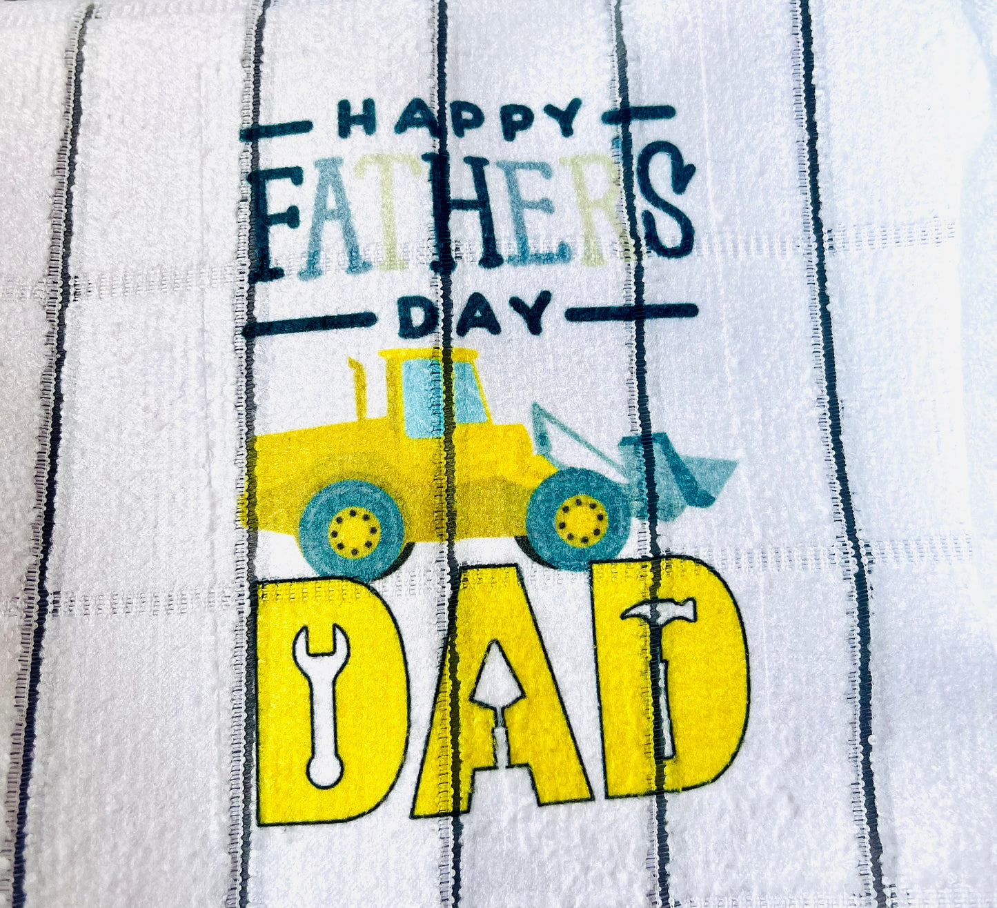 Happy Fathers Day to the best dads out there and celebrate with unique hand towels for golf, kitchen, etc