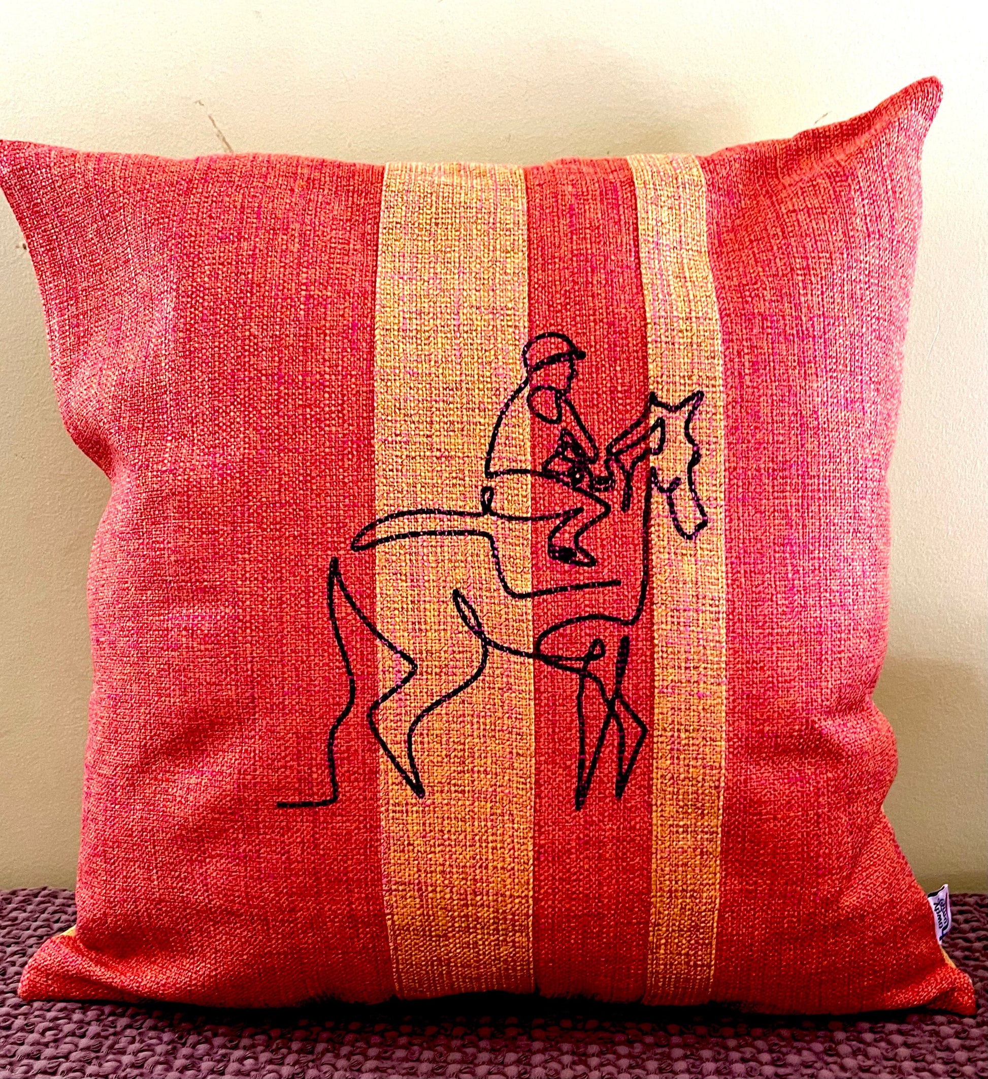 And Their Off!!!Kentucky Derby and horse racing throw pillow, one of a kind and only 2 available in the world. Unique textures 18 x 18